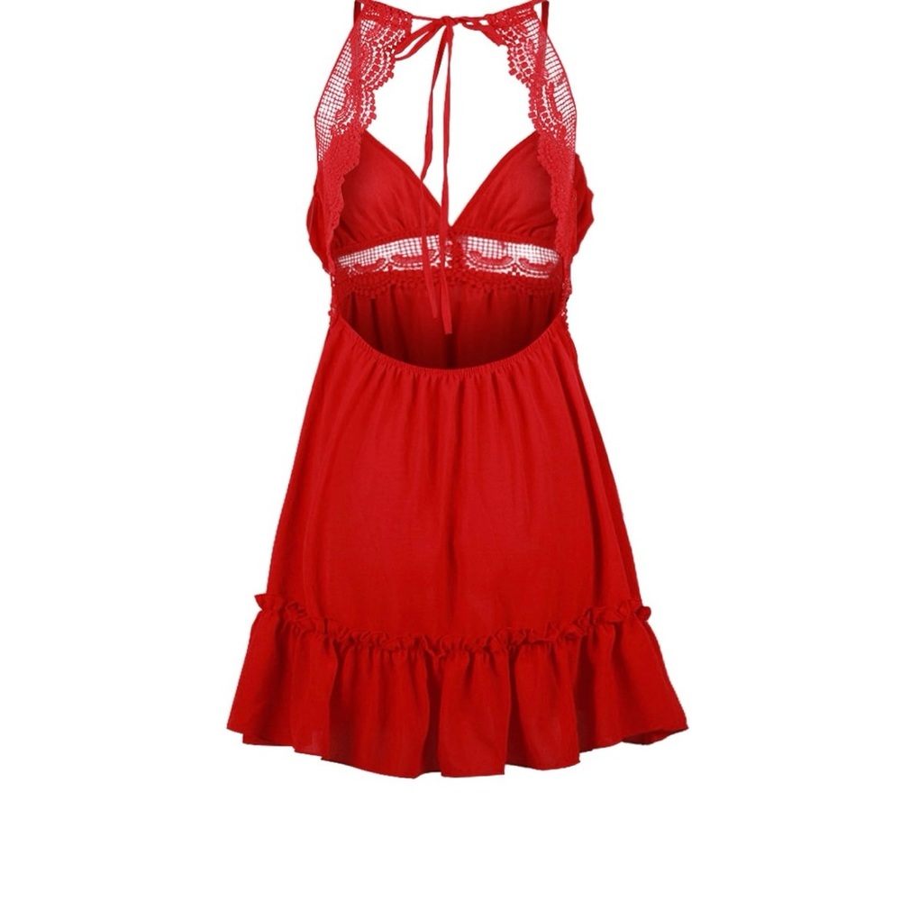 Boutique brand Red Open Back Dress - Picture 3 of 6